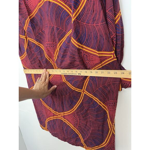 Size 14 Ashro Sheath Pink Yellow Datenight Party Cruise Dress African Ankara - Picture 5 of 12